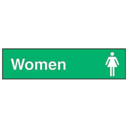 Accuform Women (Restroom), Engraved Plastic, 3 in x 12 in PSG608GN
